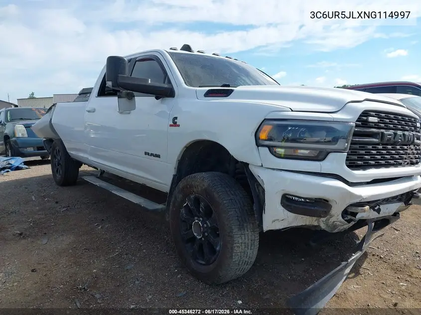 2022 Ram 2500 Big Horn 4X4 8' Box VIN: 3C6UR5JLXNG114997 Lot: 45346272