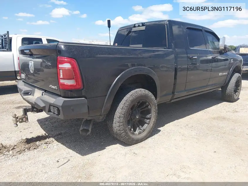 2022 Ram 2500 Limited Longhorn 4X4 6'4 Box VIN: 3C6UR5PL3NG117196 Lot: 45375113
