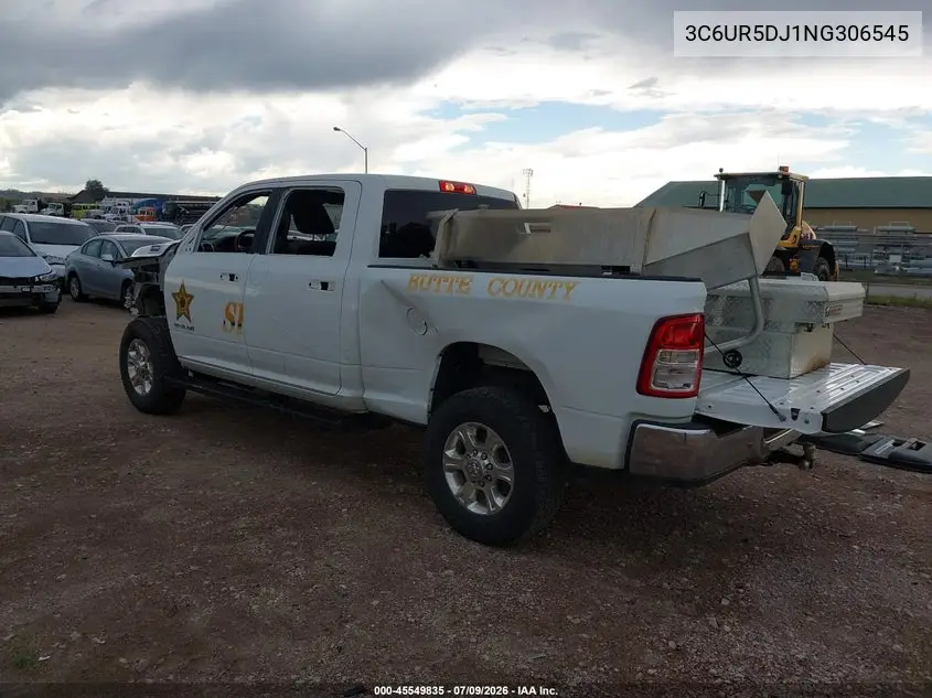 2022 Ram 2500 Big Horn 4X4 6'4 Box VIN: 3C6UR5DJ1NG306545 Lot: 45549835