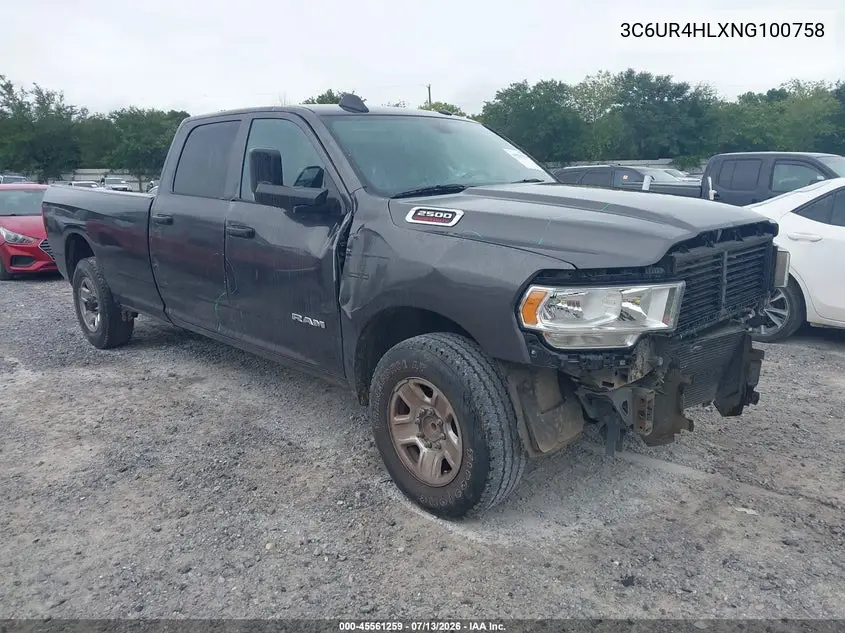 2022 Ram 2500 Tradesman 4X2 8' Box VIN: 3C6UR4HLXNG100758 Lot: 45561259