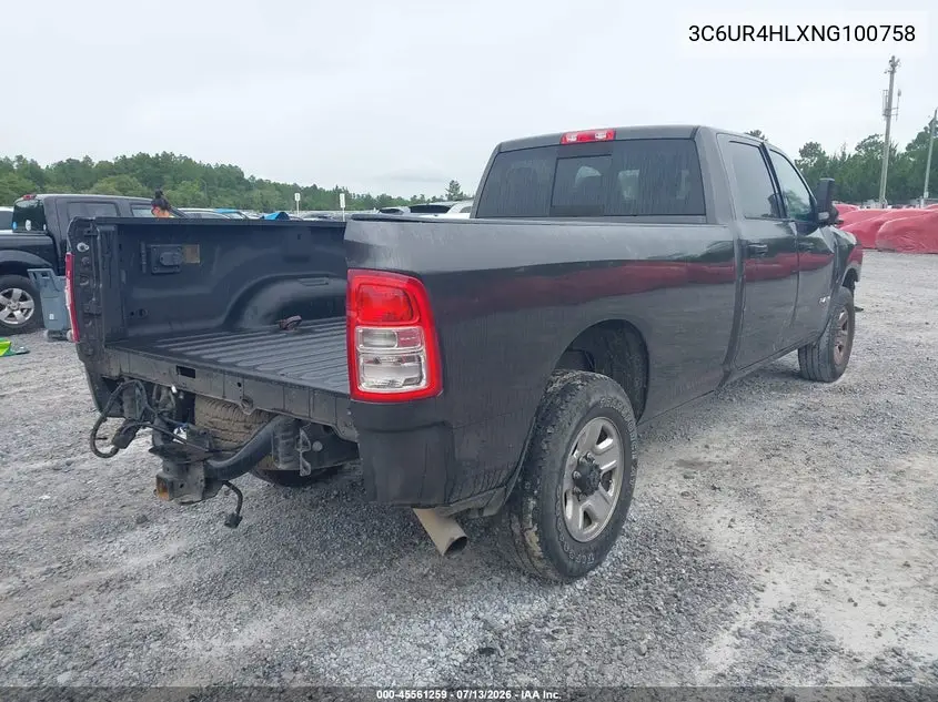 2022 Ram 2500 Tradesman 4X2 8' Box VIN: 3C6UR4HLXNG100758 Lot: 45561259