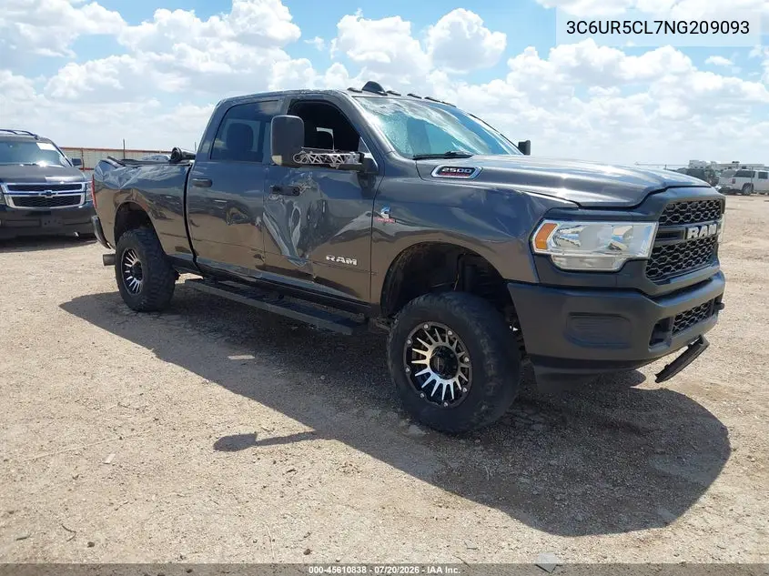 2022 Ram 2500 Tradesman 4X4 6'4 Box VIN: 3C6UR5CL7NG209093 Lot: 45610838