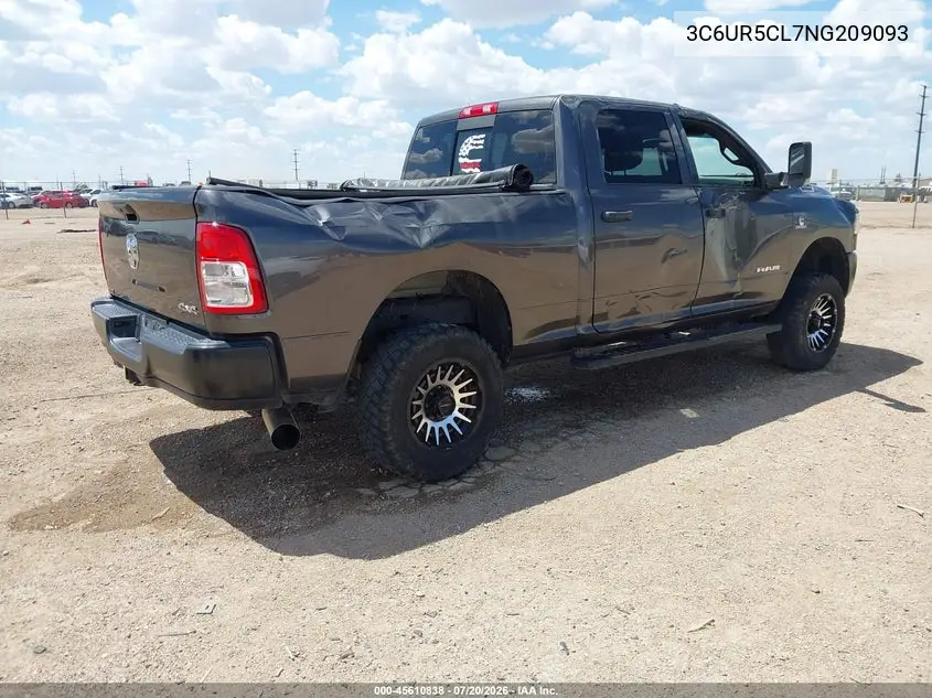 2022 Ram 2500 Tradesman 4X4 6'4 Box VIN: 3C6UR5CL7NG209093 Lot: 45610838