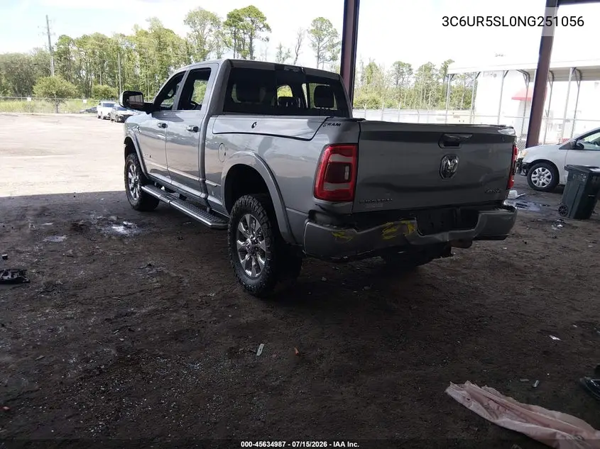 2022 Ram 2500 Limited 4X4 6'4 Box VIN: 3C6UR5SL0NG251056 Lot: 45634987