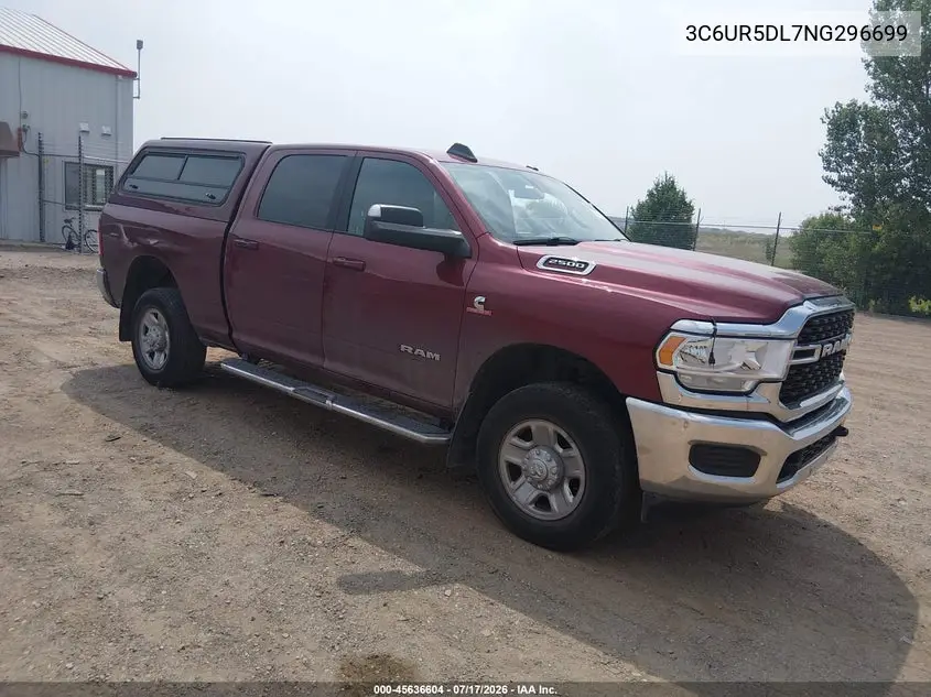 2022 Ram 2500 Big Horn 4X4 6'4 Box VIN: 3C6UR5DL7NG296699 Lot: 45636604