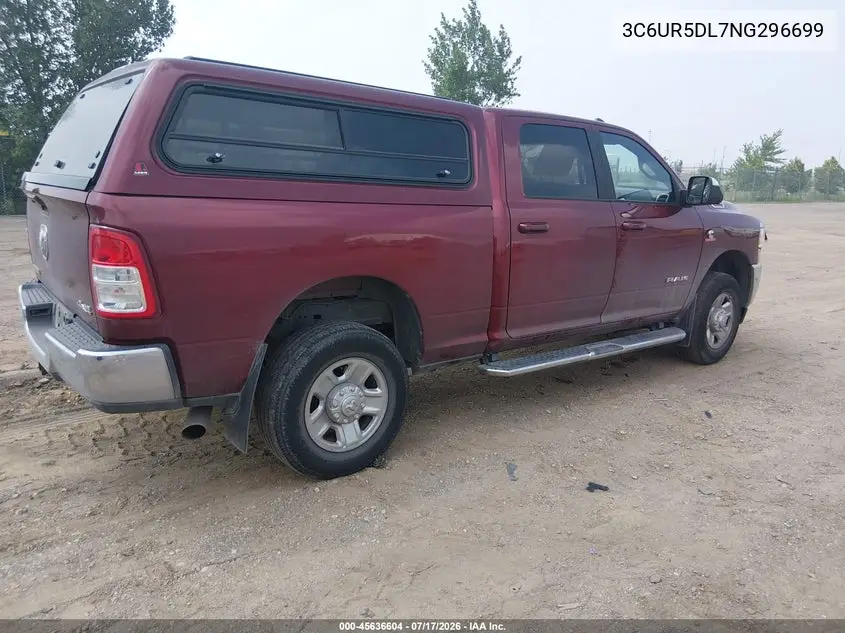2022 Ram 2500 Big Horn 4X4 6'4 Box VIN: 3C6UR5DL7NG296699 Lot: 45636604