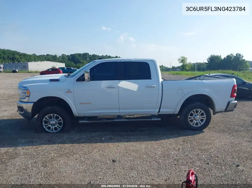 2022 Ram 2500 Laramie 4X4 6'4 Box VIN: 3C6UR5FL3NG423784 Lot: 45643993