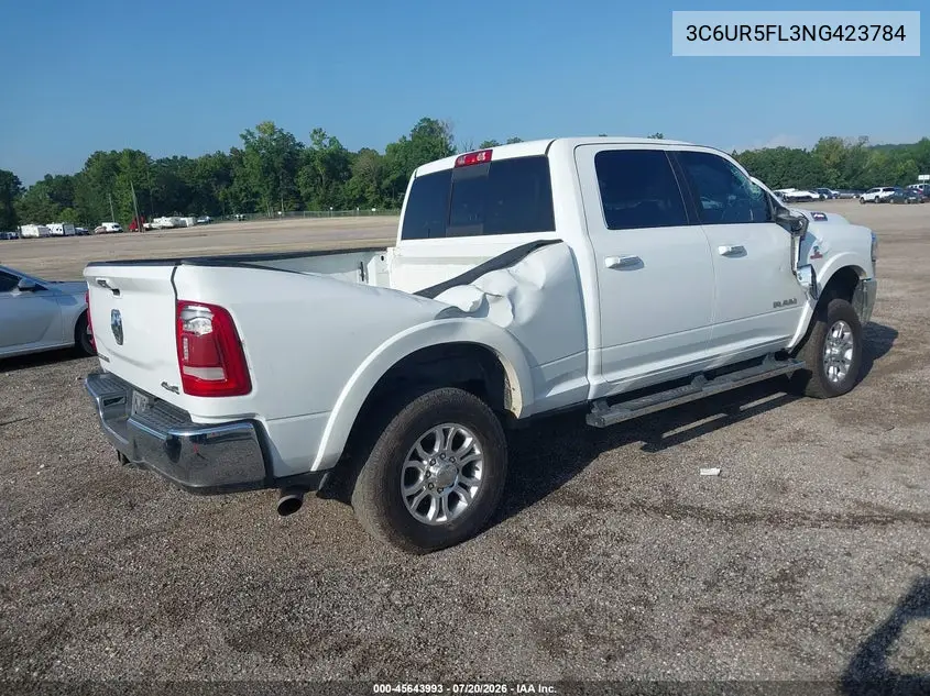 2022 Ram 2500 Laramie 4X4 6'4 Box VIN: 3C6UR5FL3NG423784 Lot: 45643993