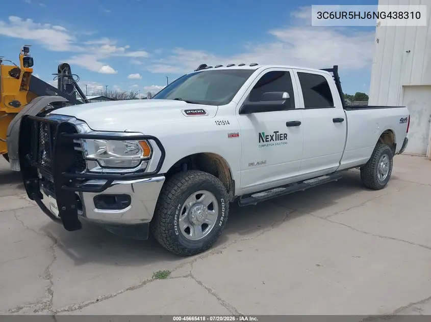 2022 Ram 2500 Tradesman 4X4 8' Box VIN: 3C6UR5HJ6NG438310 Lot: 45665418