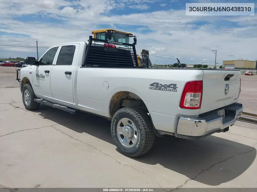 2022 Ram 2500 Tradesman 4X4 8' Box VIN: 3C6UR5HJ6NG438310 Lot: 45665418