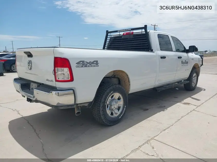 2022 Ram 2500 Tradesman 4X4 8' Box VIN: 3C6UR5HJ6NG438310 Lot: 45665418