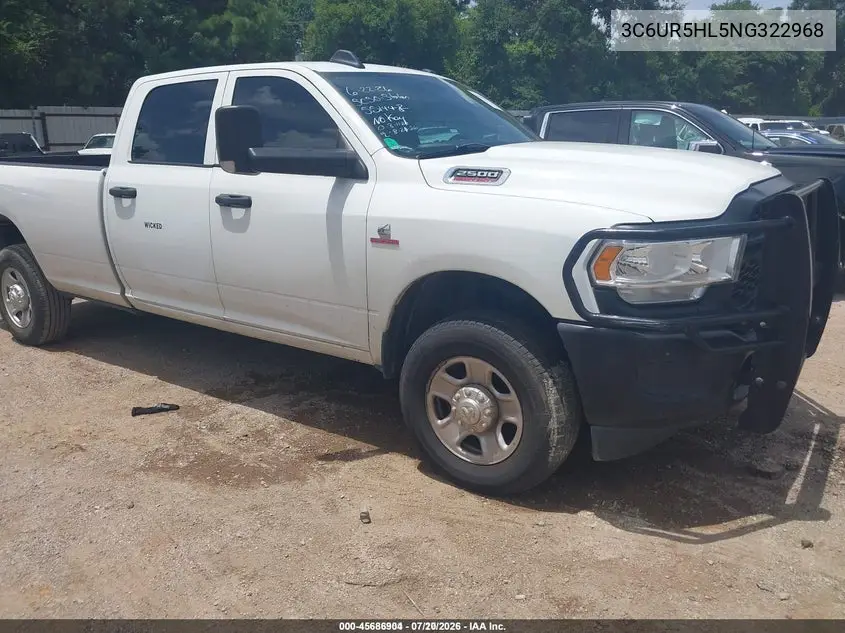 2022 Ram 2500 Tradesman 4X4 8' Box VIN: 3C6UR5HL5NG322968 Lot: 45686904