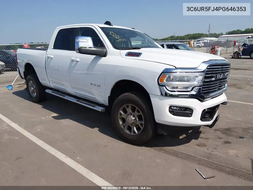 2023 Ram 2500 Laramie 4X4 6'4 Box VIN: 3C6UR5FJ4PG646353 Lot: 45340219