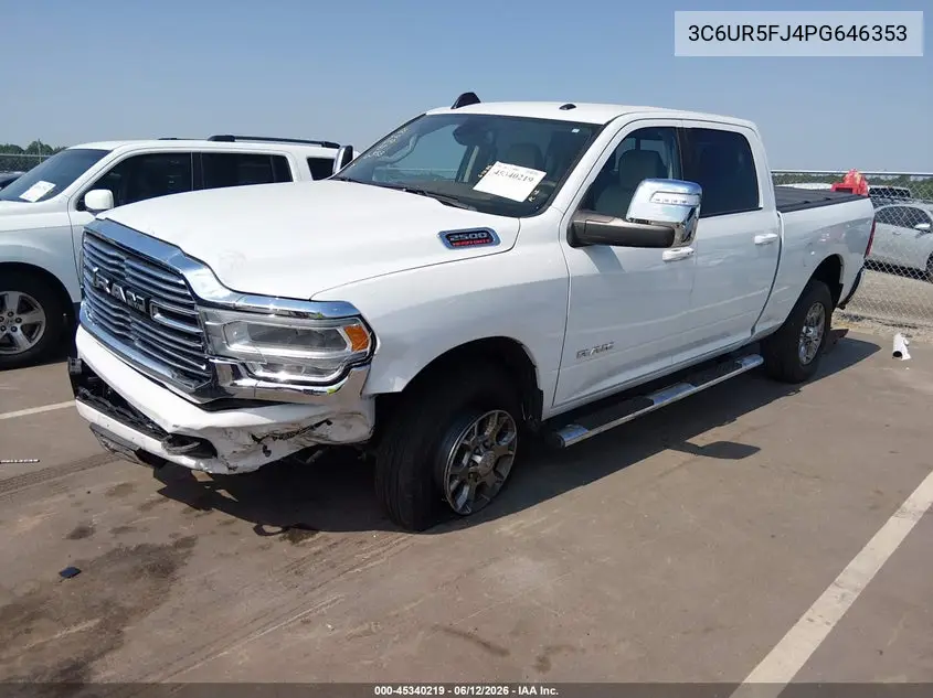 2023 Ram 2500 Laramie 4X4 6'4 Box VIN: 3C6UR5FJ4PG646353 Lot: 45340219