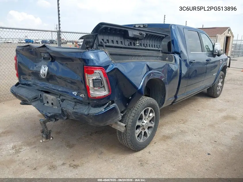 2023 Ram 2500 Limited Longhorn 4X4 6'4 Box VIN: 3C6UR5PL2PG513896 Lot: 45467825