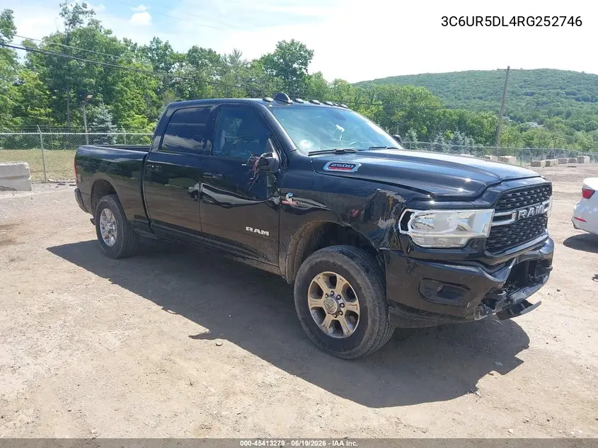 2024 Ram 2500 Big Horn 4X4 6'4 Box VIN: 3C6UR5DL4RG252746 Lot: 45413279