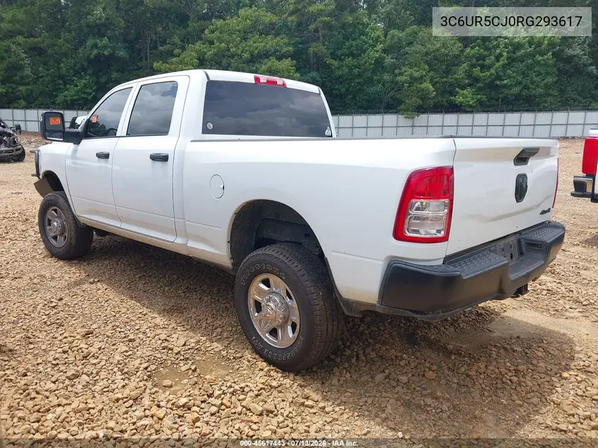 2024 Ram 2500 Tradesman 4X4 6'4 Box VIN: 3C6UR5CJ0RG293617 Lot: 45617443