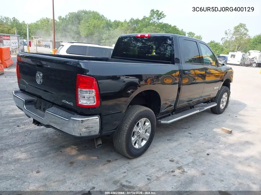 2024 Ram 2500 Big Horn 4X4 6'4 Box VIN: 3C6UR5DJ0RG400129 Lot: 45622064