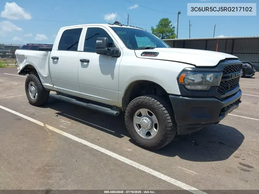 2024 Ram 2500 Tradesman 4X4 6'4 Box VIN: 3C6UR5CJ5RG217102 Lot: 45634648