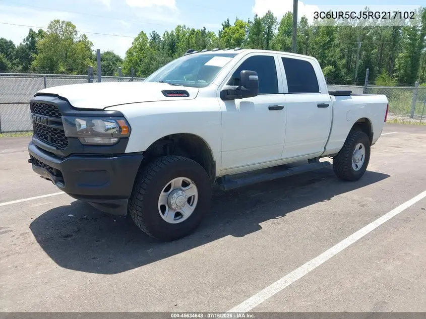 2024 Ram 2500 Tradesman 4X4 6'4 Box VIN: 3C6UR5CJ5RG217102 Lot: 45634648