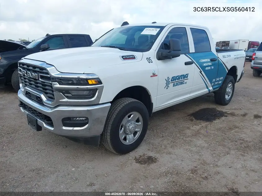 2025 Ram 2500 Tradesman 4X4 6'4 Box VIN: 3C63R5CLXSG560412 Lot: 45262078