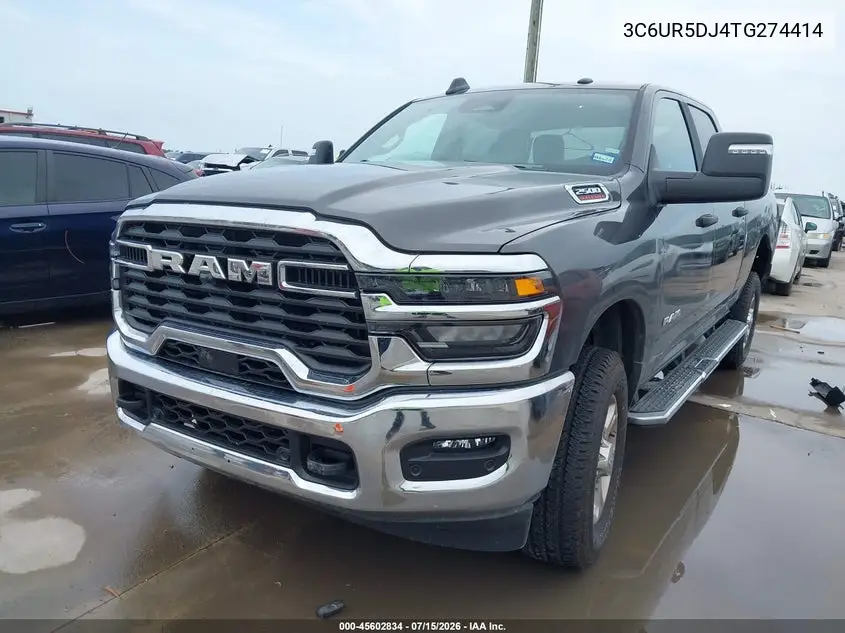 2026 Ram 2500 Big Horn 4X4 6'4 Box VIN: 3C6UR5DJ4TG274414 Lot: 45602834