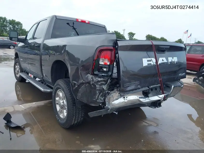 2026 Ram 2500 Big Horn 4X4 6'4 Box VIN: 3C6UR5DJ4TG274414 Lot: 45602834