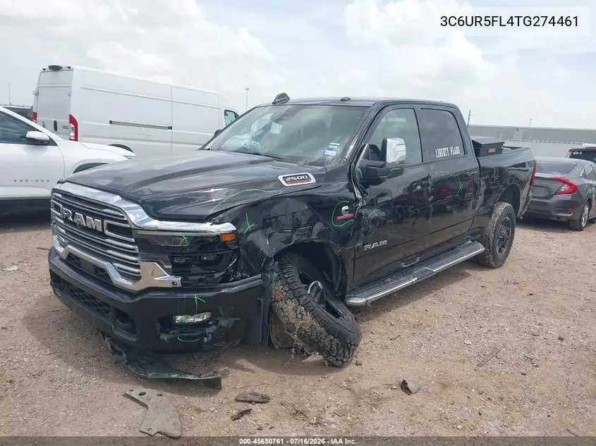 2026 Ram 2500 Laramie 4X4 6'4 Box VIN: 3C6UR5FL4TG274461 Lot: 45650761
