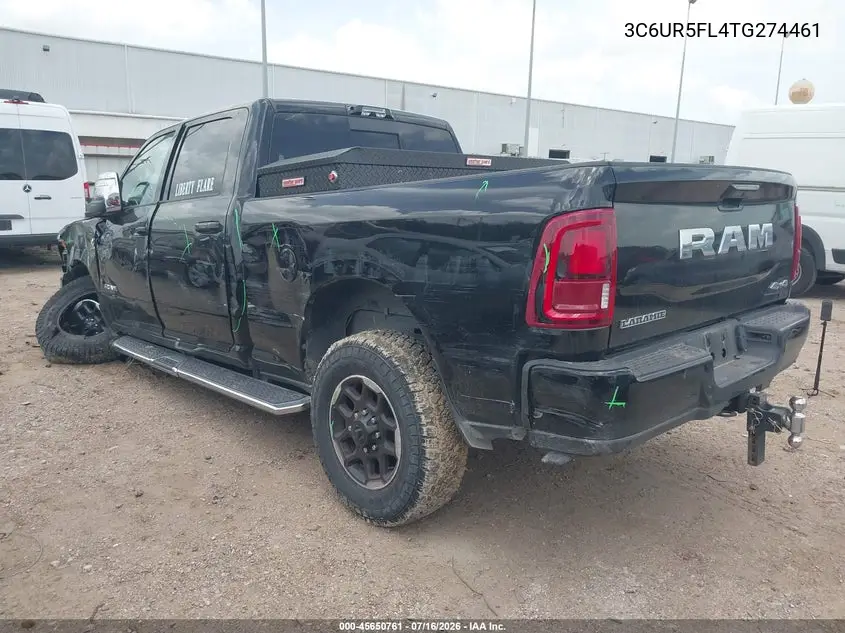 2026 Ram 2500 Laramie 4X4 6'4 Box VIN: 3C6UR5FL4TG274461 Lot: 45650761