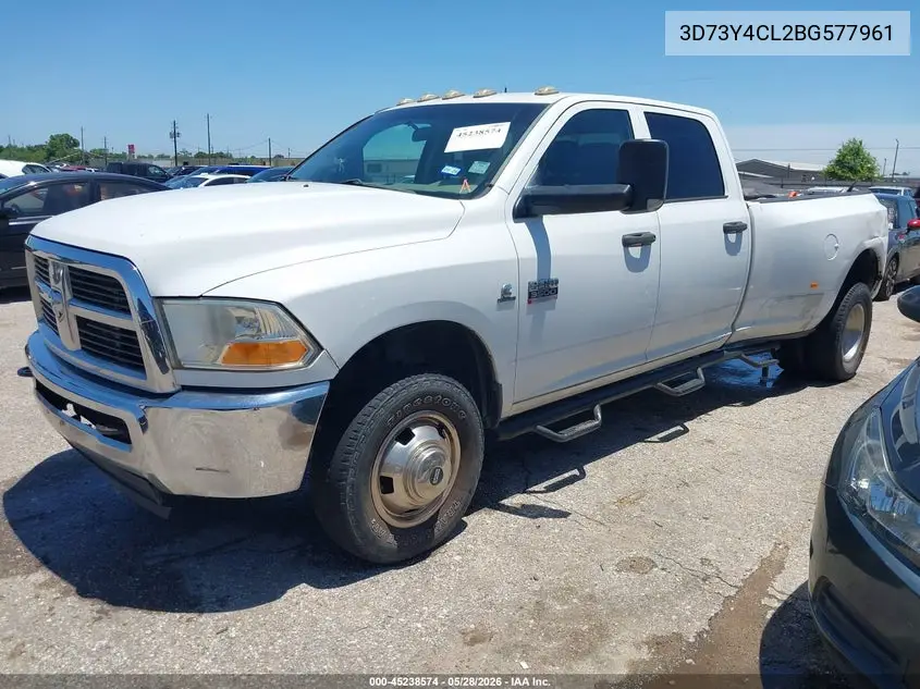 2011 Ram Ram 3500 St VIN: 3D73Y4CL2BG577961 Lot: 45238574