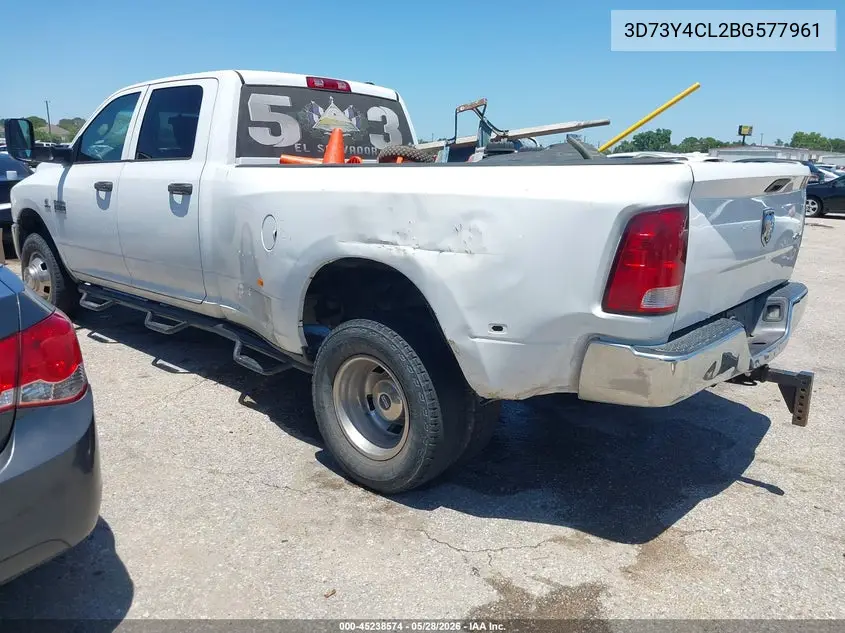 2011 Ram Ram 3500 St VIN: 3D73Y4CL2BG577961 Lot: 45238574