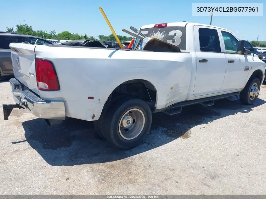 2011 Ram Ram 3500 St VIN: 3D73Y4CL2BG577961 Lot: 45238574