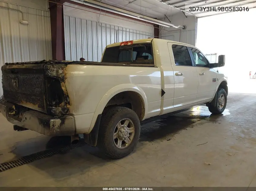 2011 Ram Ram 3500 Laramie VIN: 3D73Y3HL9BG583016 Lot: 45427835