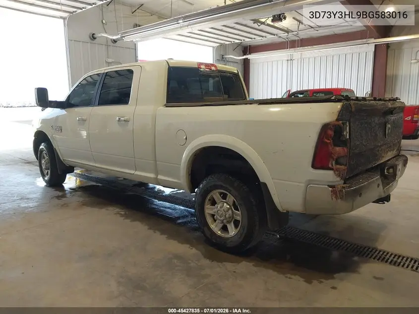 2011 Ram Ram 3500 Laramie VIN: 3D73Y3HL9BG583016 Lot: 45427835