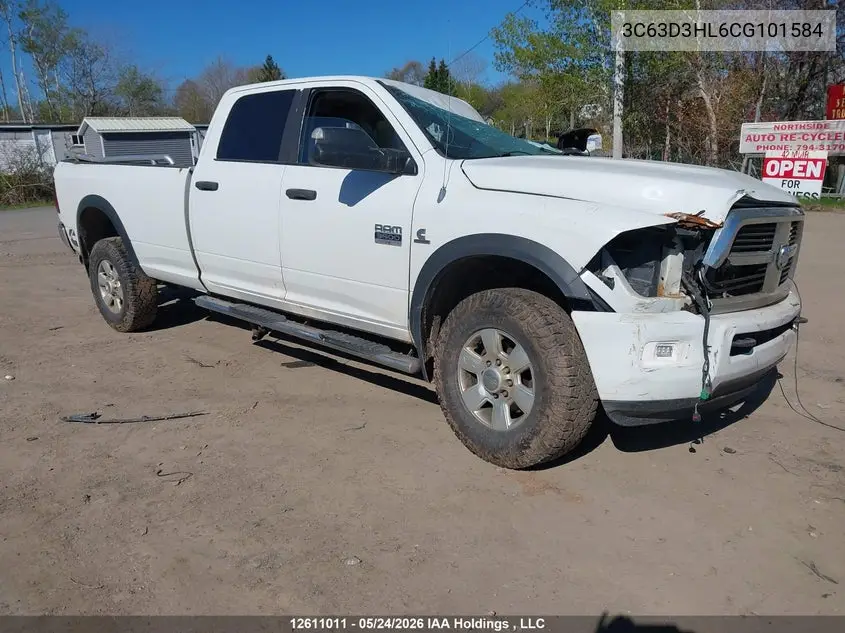 2012 Ram 3500 Slt VIN: 3C63D3HL6CG101584 Lot: 12611011X