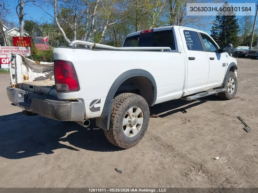 2012 Ram 3500 Slt VIN: 3C63D3HL6CG101584 Lot: 12611011X