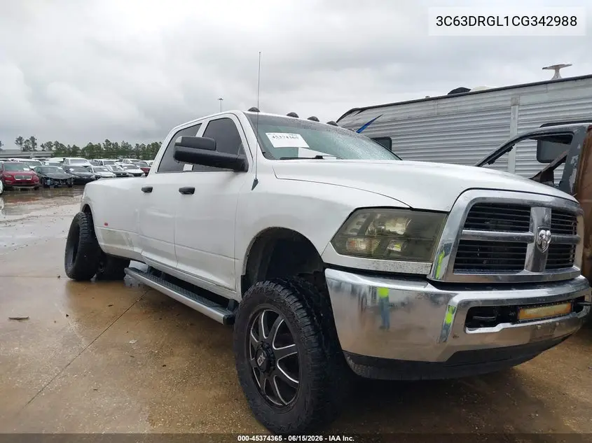 2012 Ram 3500 St VIN: 3C63DRGL1CG342988 Lot: 45374365