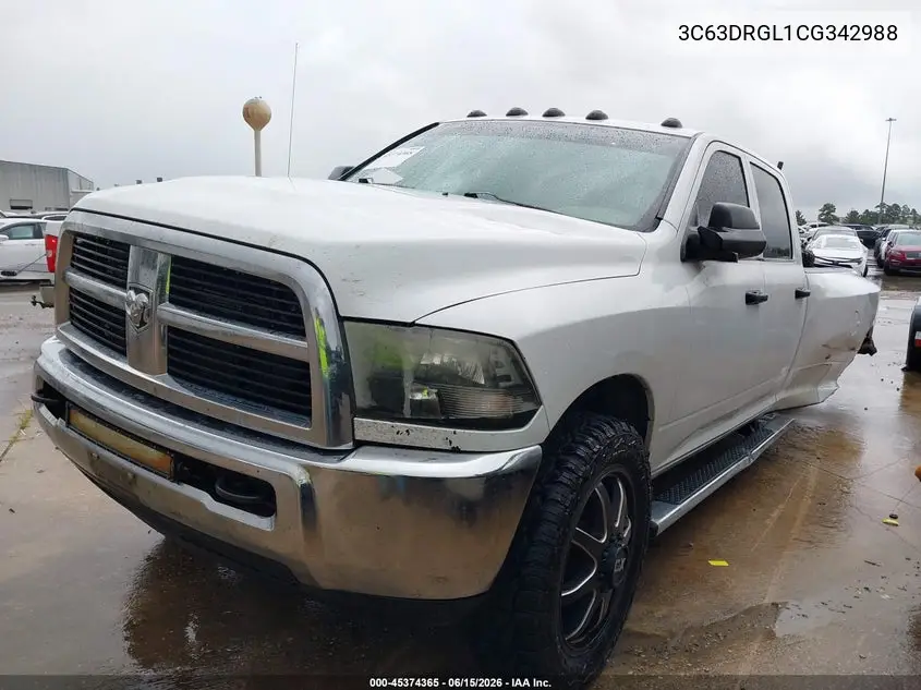 2012 Ram 3500 St VIN: 3C63DRGL1CG342988 Lot: 45374365