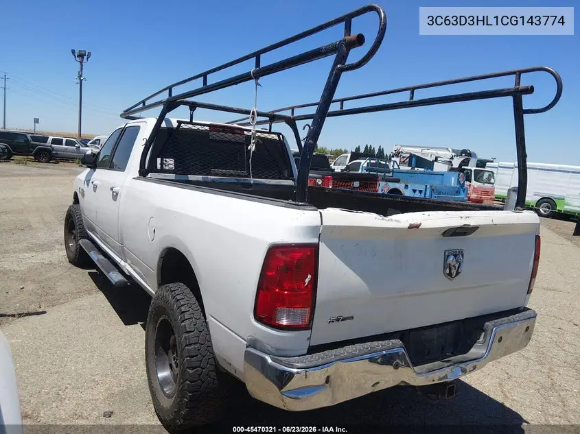 2012 Ram 3500 Big Horn VIN: 3C63D3HL1CG143774 Lot: 45470321