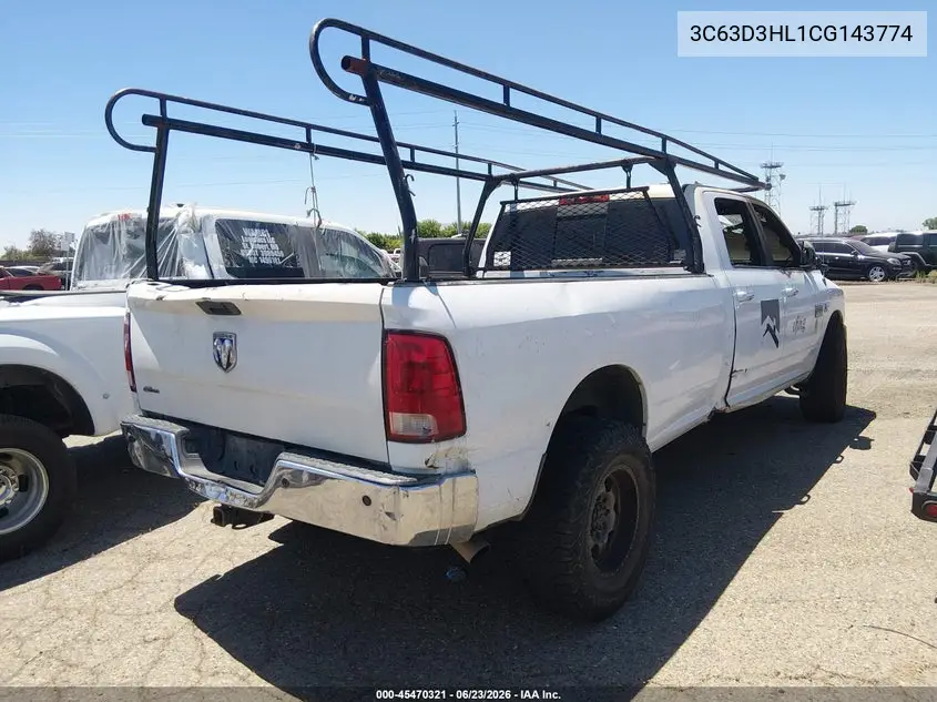 2012 Ram 3500 Big Horn VIN: 3C63D3HL1CG143774 Lot: 45470321