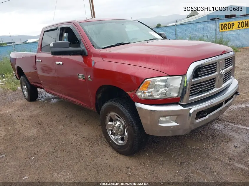2012 Ram 3500 Slt VIN: 3C63D3HL1CG310683 Lot: 45473642