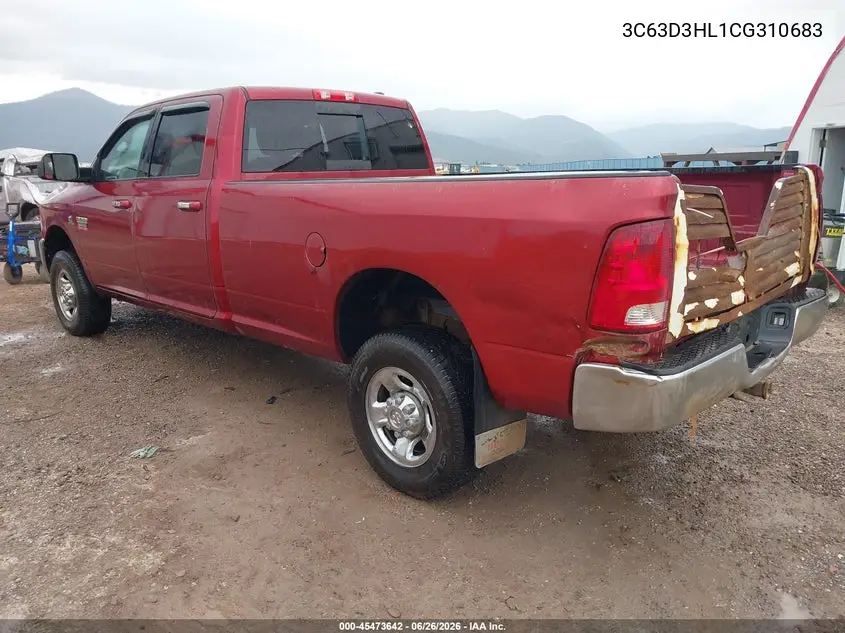 2012 Ram 3500 Slt VIN: 3C63D3HL1CG310683 Lot: 45473642