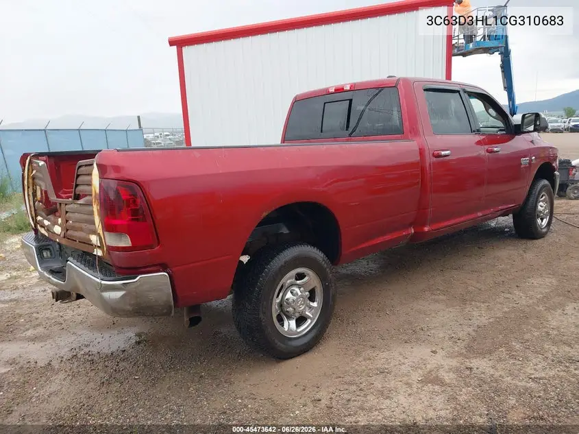 2012 Ram 3500 Slt VIN: 3C63D3HL1CG310683 Lot: 45473642