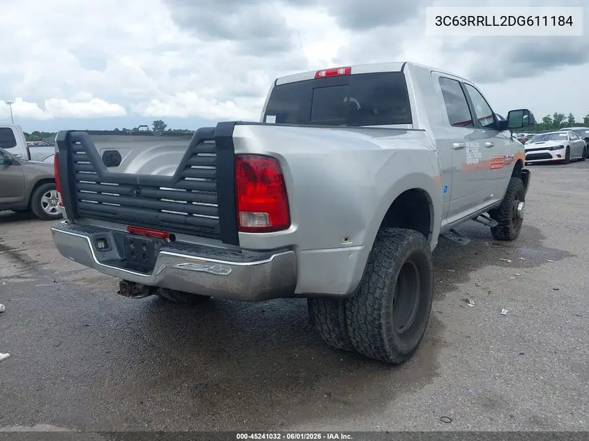 2013 Ram 3500 Big Horn VIN: 3C63RRLL2DG611184 Lot: 45241032