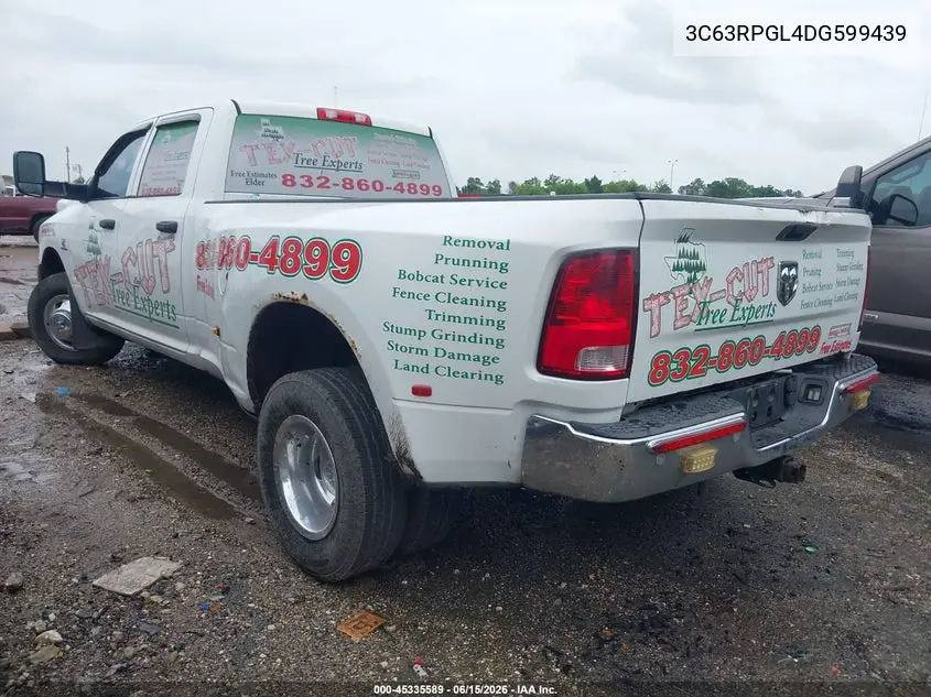 2013 Ram 3500 Tradesman VIN: 3C63RPGL4DG599439 Lot: 45335589