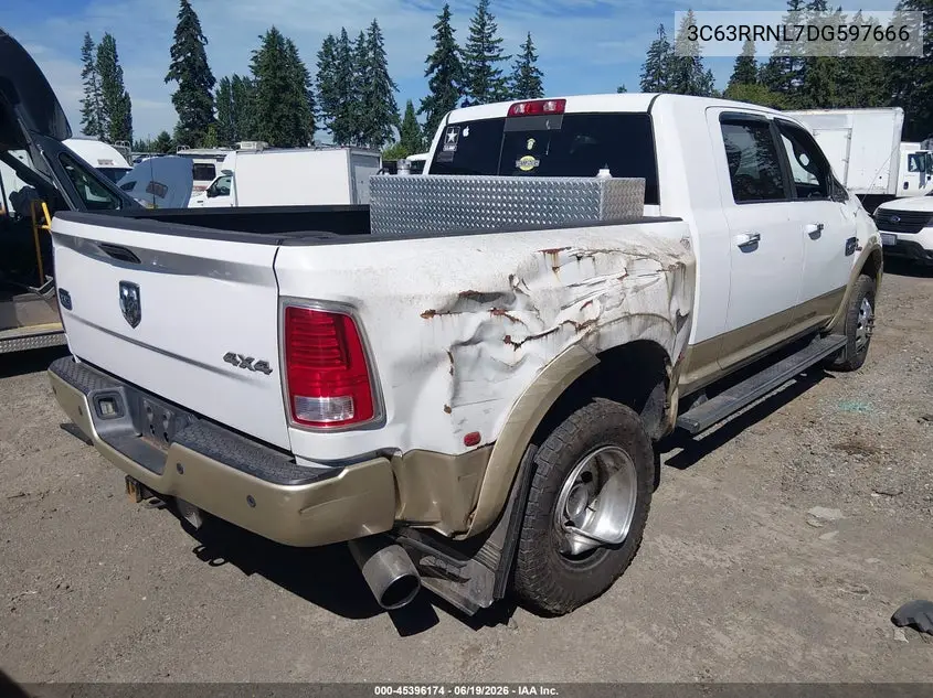 2013 Ram 3500 Laramie Longhorn VIN: 3C63RRNL7DG597666 Lot: 45396174