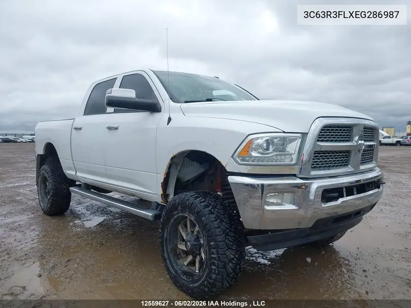 2014 Ram 3500 Longhorn VIN: 3C63R3FLXEG286987 Lot: 12559627