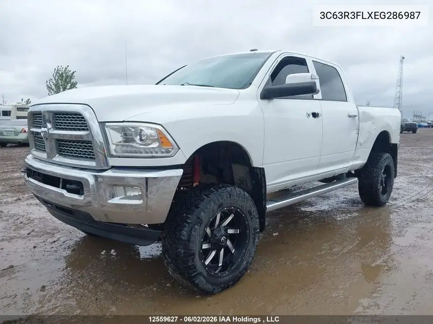 2014 Ram 3500 Longhorn VIN: 3C63R3FLXEG286987 Lot: 12559627
