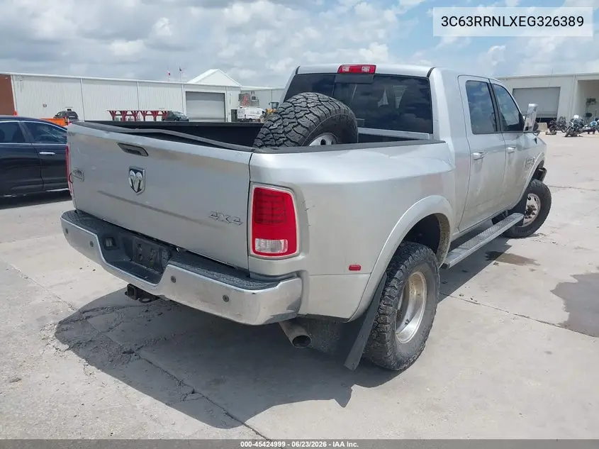 2014 Ram 3500 Longhorn VIN: 3C63RRNLXEG326389 Lot: 45424999