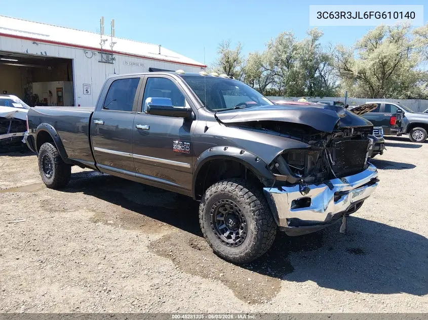 2015 Ram 3500 Laramie VIN: 3C63R3JL6FG610140 Lot: 45281305